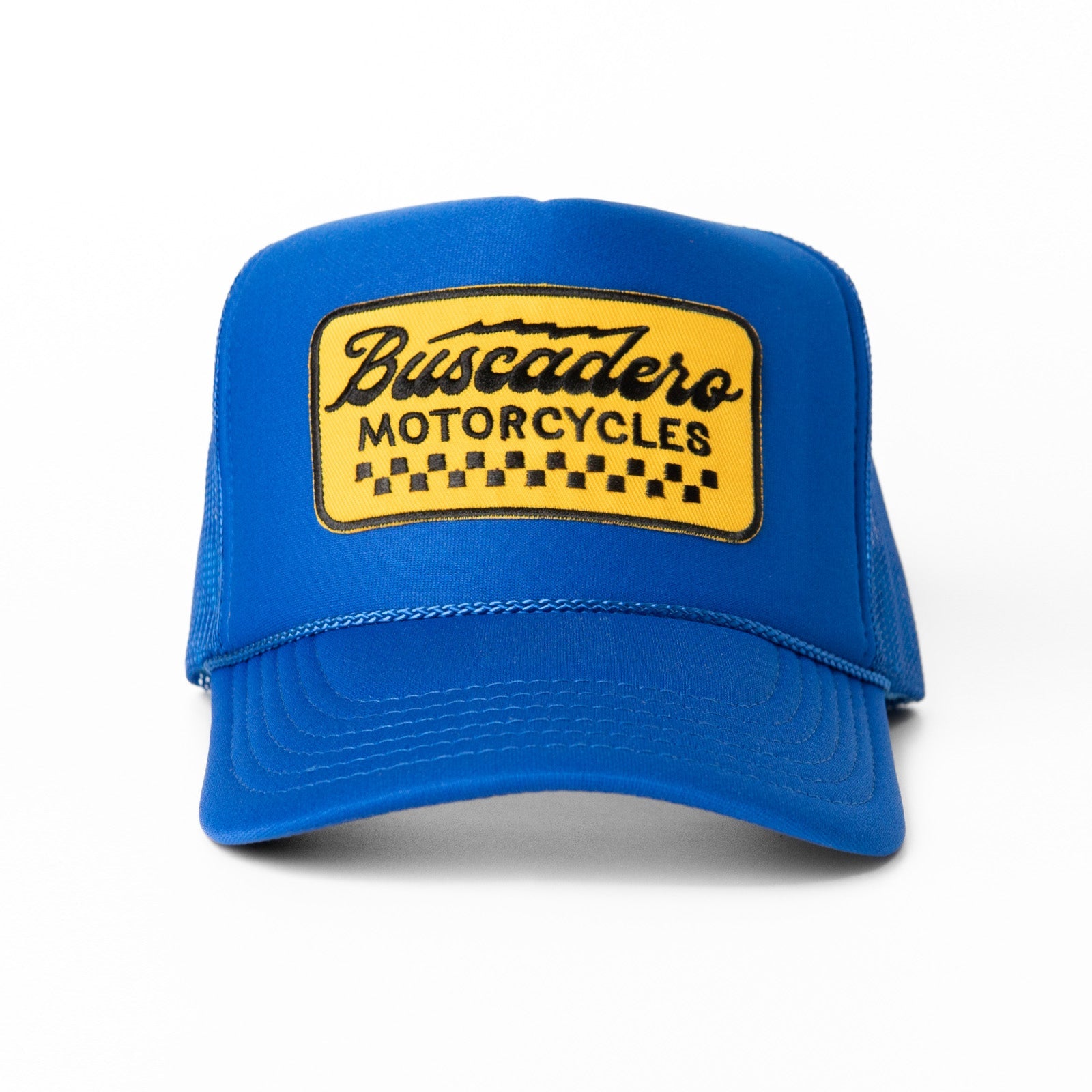 'Banner’ Foam Trucker Hat - Royal Blue - Buscadero Motorcycles
