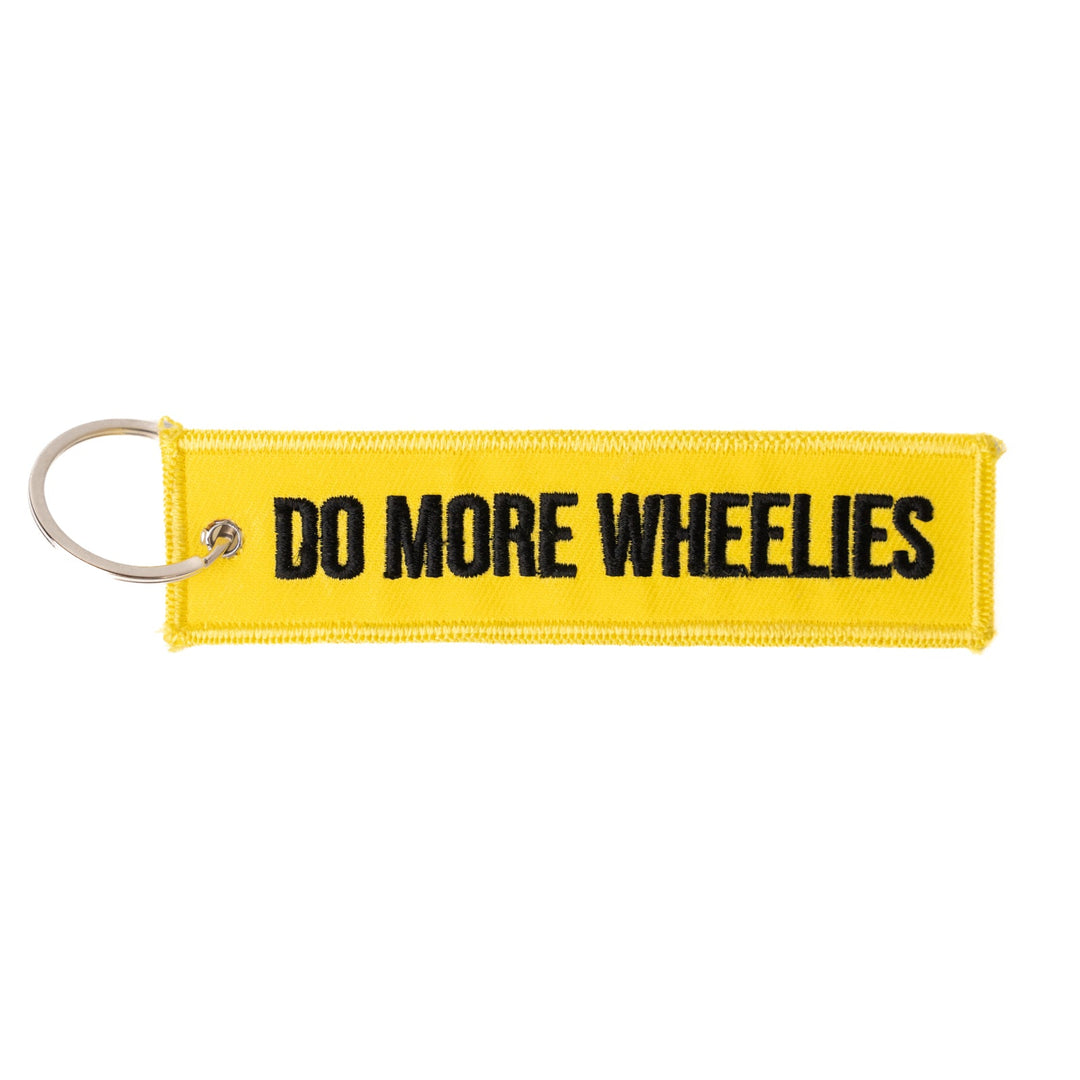 'Do More Wheelies' Keychain - Buscadero Motorcycles