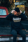 'Flags’ Cuff Beanie - Black - Buscadero Motorcycles