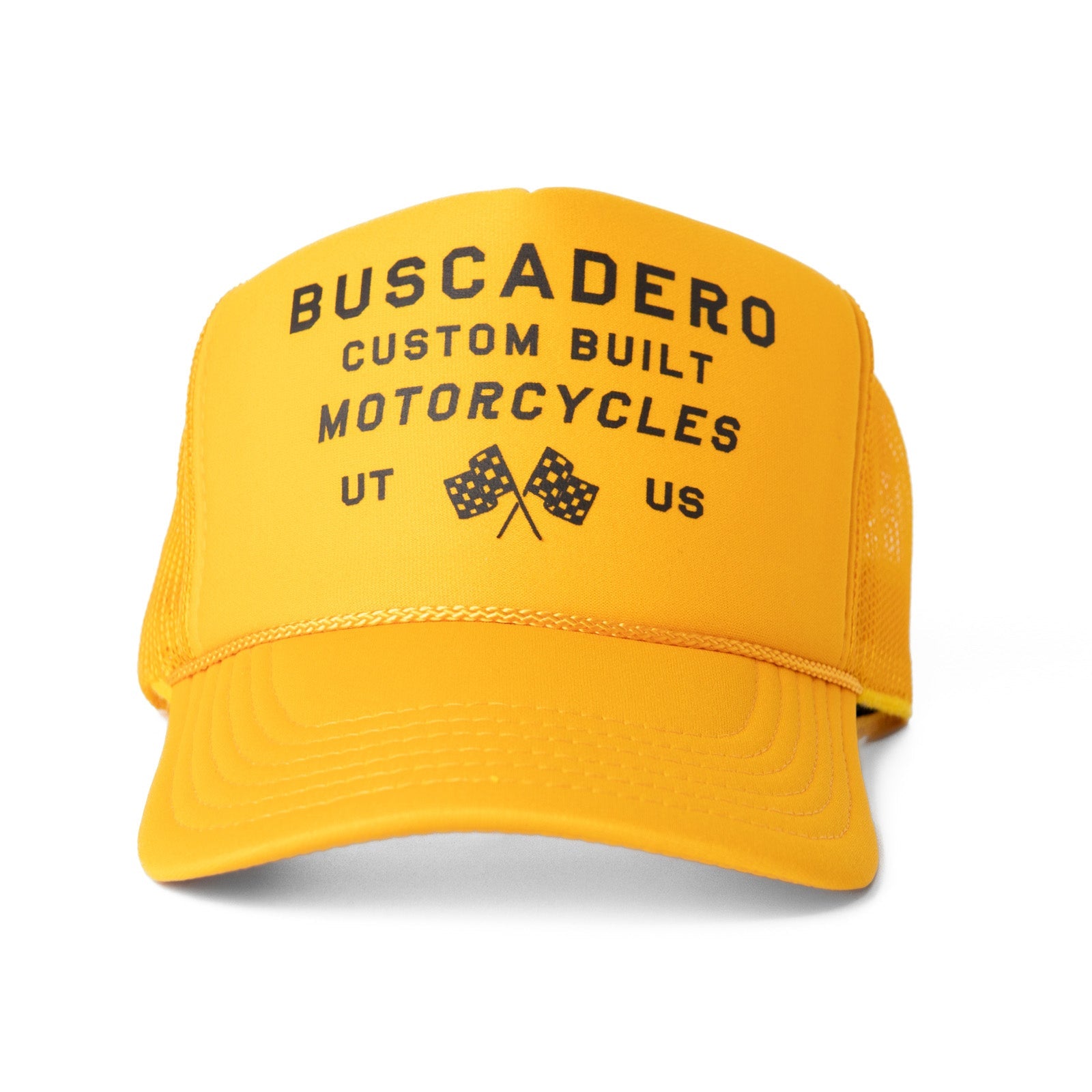 ‘Flags’ Foam Trucker Hat - Gold - Buscadero Motorcycles