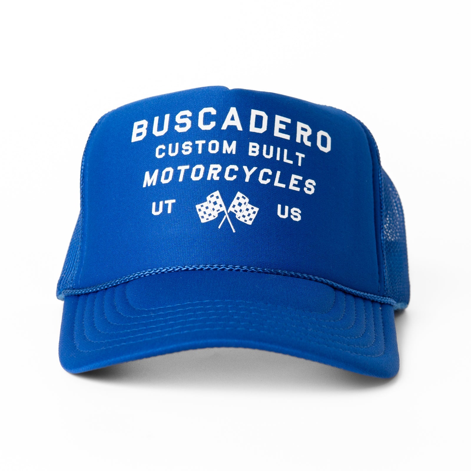‘Flags’ Foam Trucker Hat - Royal Blue - Buscadero Motorcycles