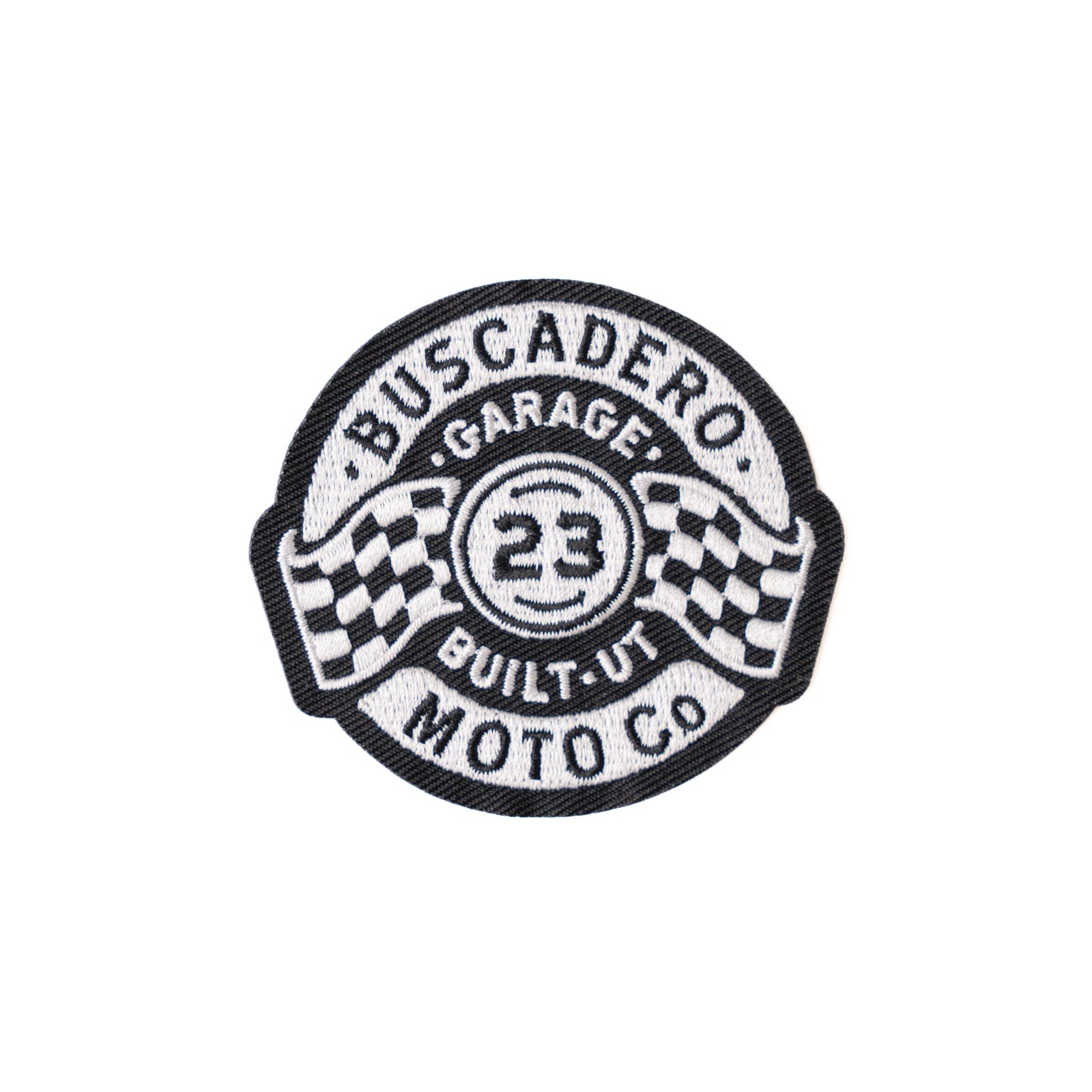'Garage Built' Iron-on Patch - Buscadero Motorcycles