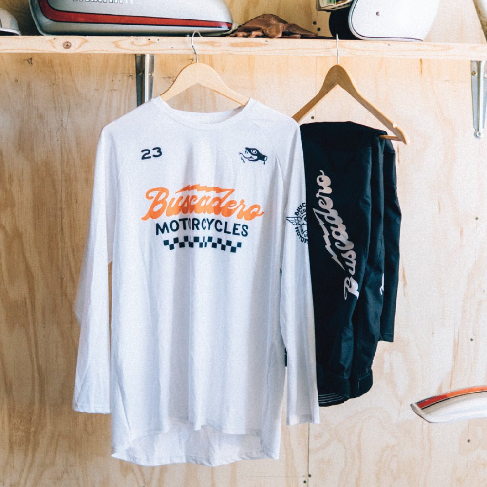 Gila Moto Jersey - White - Buscadero Motorcycles