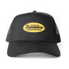 ‘Podium’ Mid Profile Mesh Back Trucker Hat - Black - Buscadero Motorcycles
