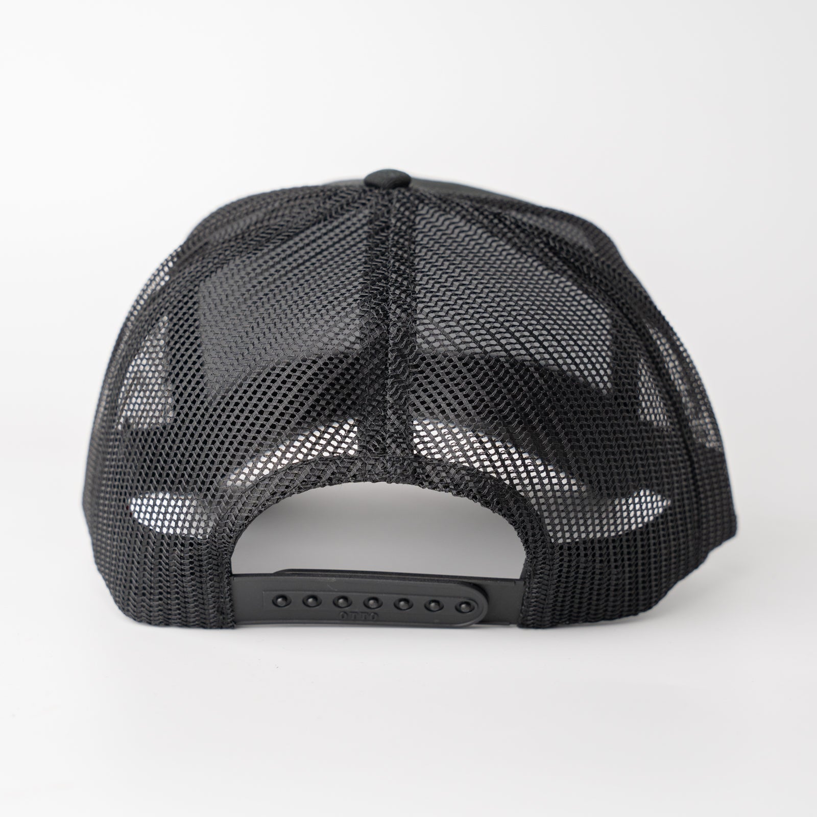 ‘Podium’ Mid Profile Mesh Back Trucker Hat - Black - Buscadero Motorcycles