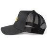 ‘Podium’ Mid Profile Mesh Back Trucker Hat - Black - Buscadero Motorcycles