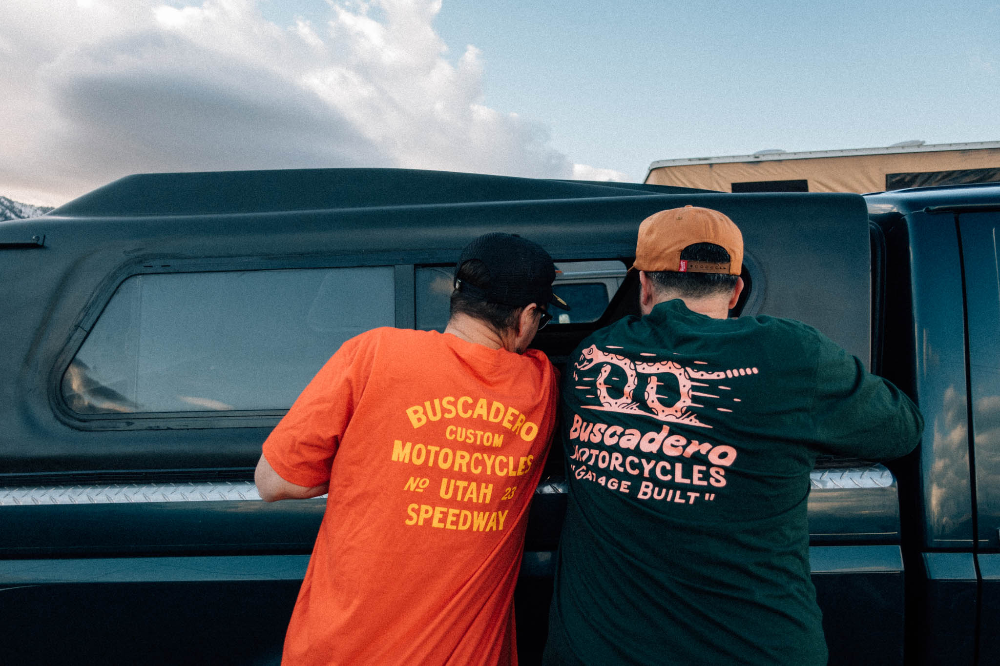 'Speedway' Orange Short Sleeve T shirt - Buscadero Motorcycles