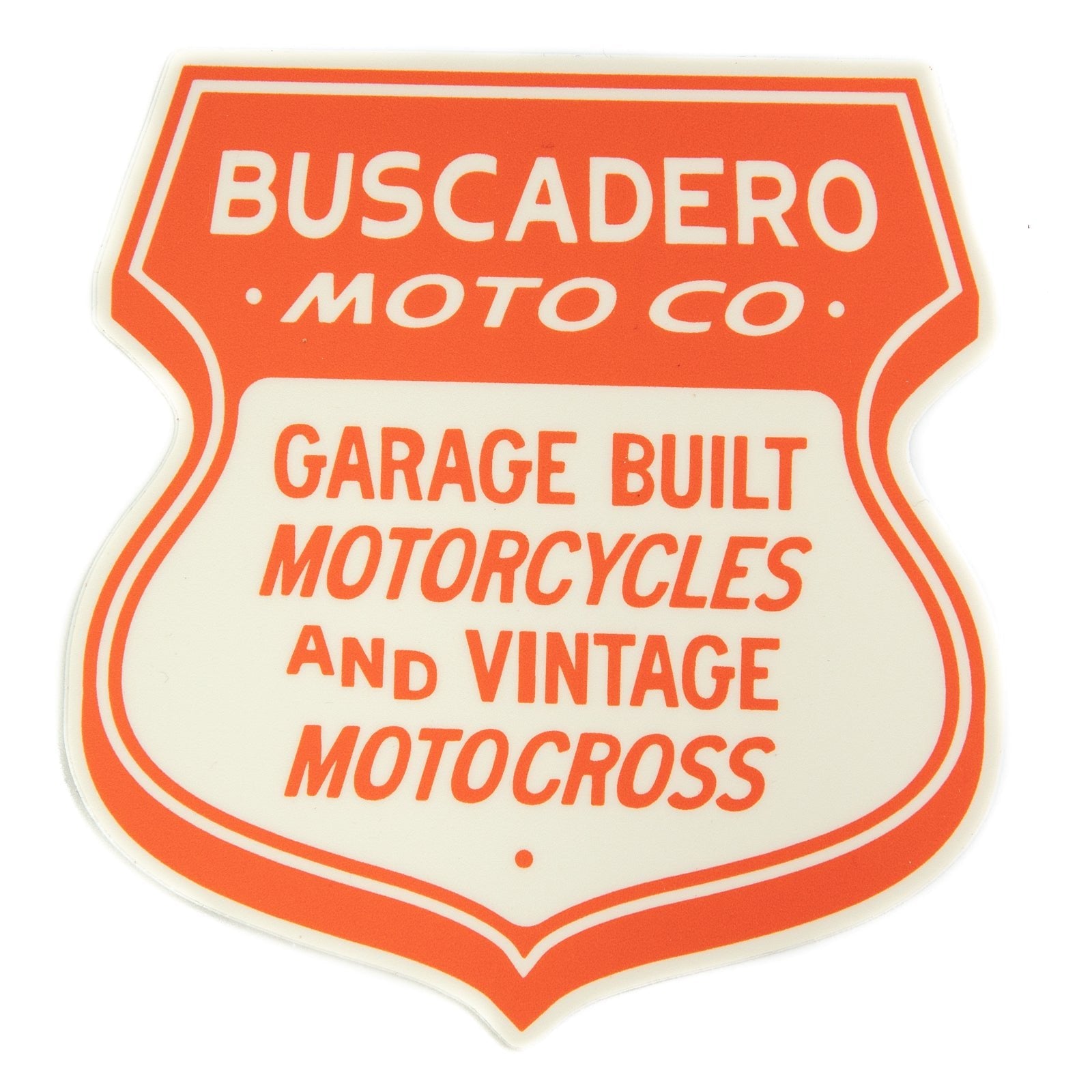 "Speedway Shield" decal - Buscadero Motorcycles