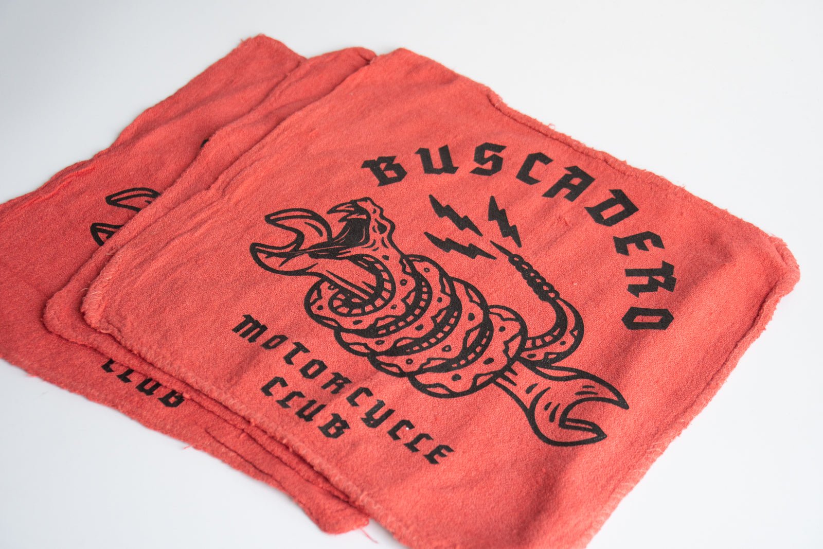 Wrench Rattler Cotton Shop Rags - 3 pack - Buscadero Motorcycles